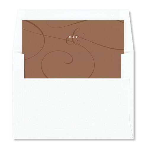 Photo Vow Envelope Liners Walnut Standard