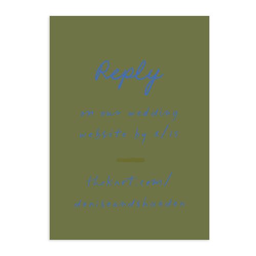 Dainty Bow URL RSVP Cards Peridot Signature Standard