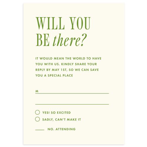 Editorial Promise Wedding Response Cards Meadow Signature Standard