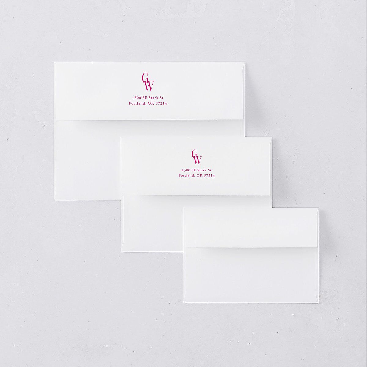 Stay For The Party Response Card Envelopes Hot Pink White Return Address Signature Standard