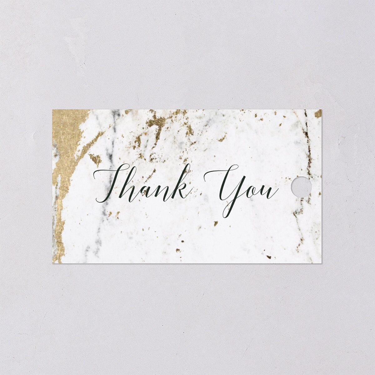 Marble and Gold Favor Gift Tags Dark Emerald Signature