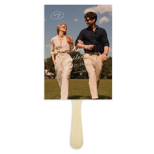 Sunny Day Modern Script Fan Programs Pure White Signature Standard