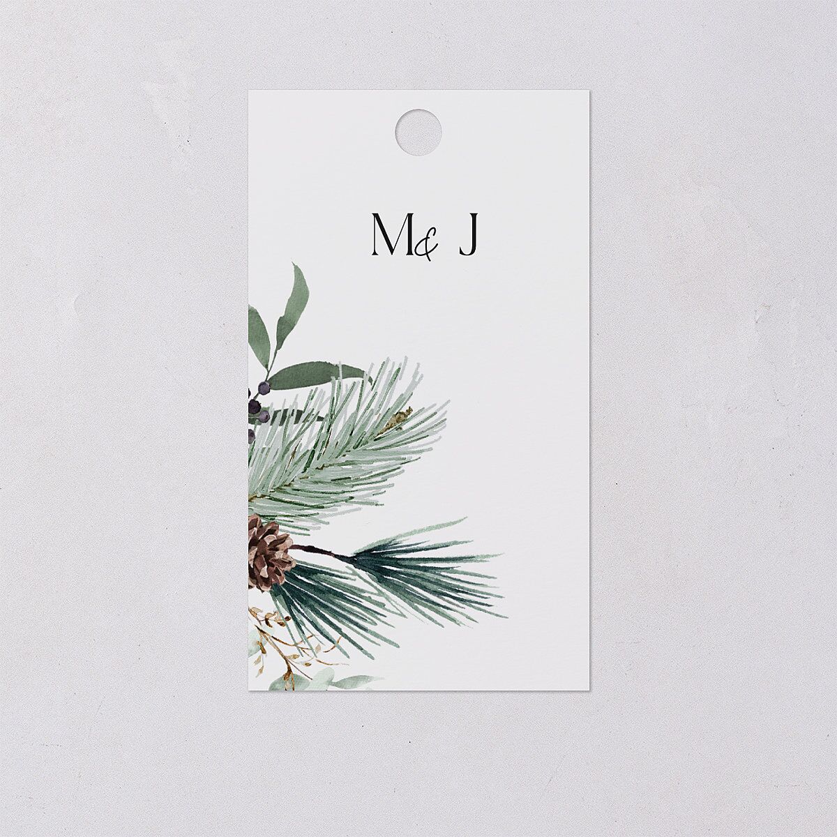 Rustic Pine Favor Gift Tags Eucalyptus Signature