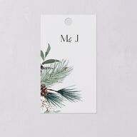 Rustic Pine Favor Gift Tags Eucalyptus Signature