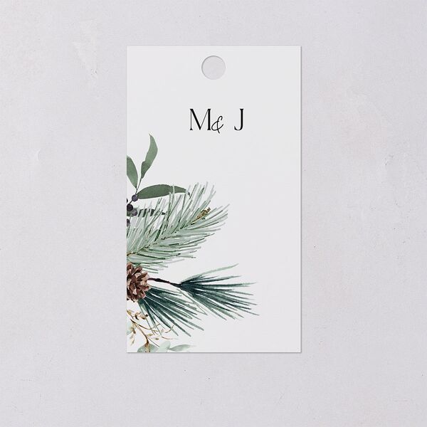 Rustic Pine Favor Gift Tags Eucalyptus Signature