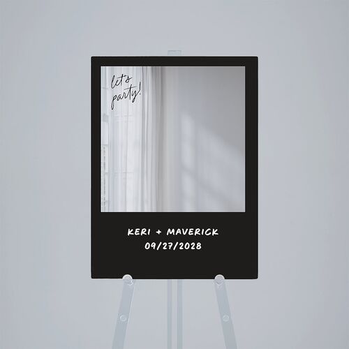 Modern Writing Mirrored Acrylic Welcome Sign Medium Licorice Mirrored Acrylic M Welcome Standard