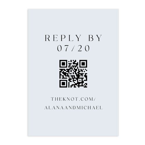 Landscape Gallery QR Code RSVP Cards Pale Blue Signature Standard