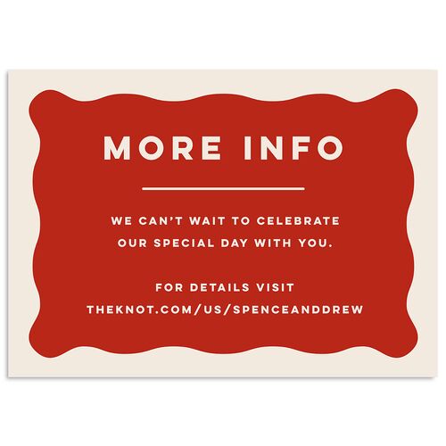 Adventure Icon Wedding Enclosure Cards Ruby Signature