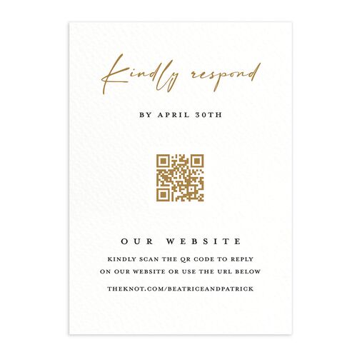 Rustic Setting QR Code RSVP Cards Driftwood Signature Standard