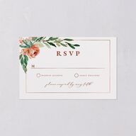 Gilded Botanical All-in-One Wedding Invitations Copper Signature Light Both Recipient and Return Addresses No