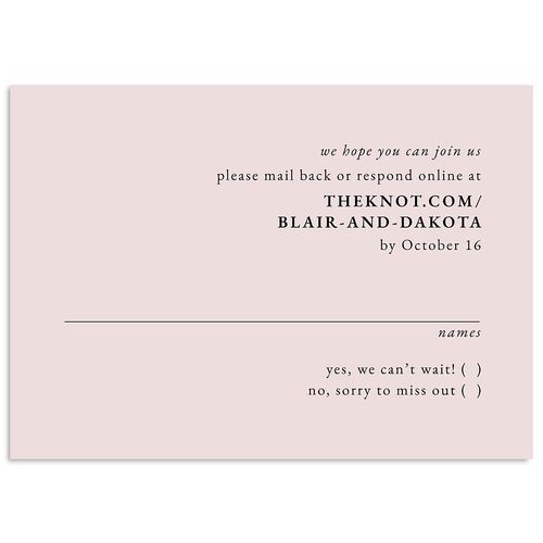 Vertical Names Wedding Response Cards Merlot Signature Standard
