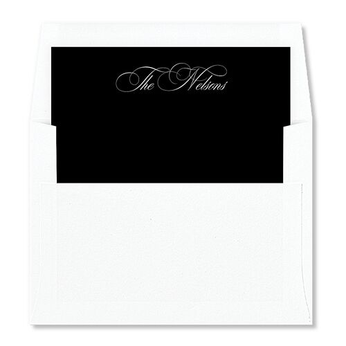 Gilded Wreath Envelope Liners Licorice Standard