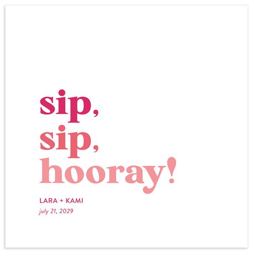 Vibrant Bold Luncheon Napkins Hot Pink Napkin Uncoined