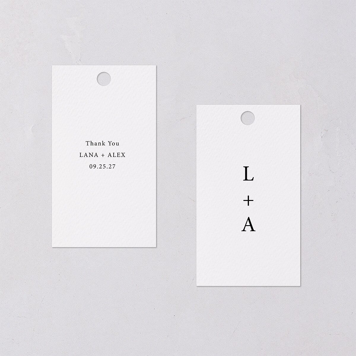 Natural Palette Favor Gift Tags Pure White Signature