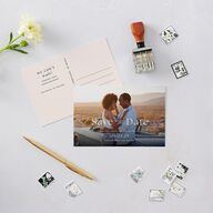 Desert Cactus Save the Date Postcards Peach Fuzz Postcard