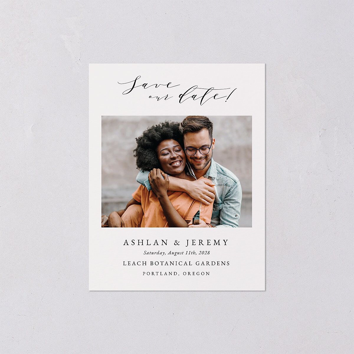 Simply Elegant Save the Date Petite Cards Champagne Signature smooth Blank No