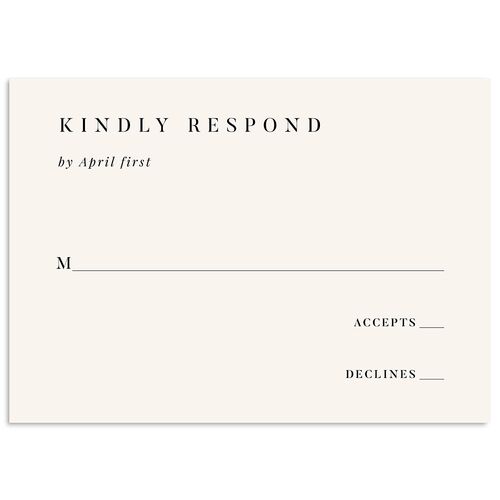 Elegant Minimal Wedding Response Cards Champagne Signature Standard