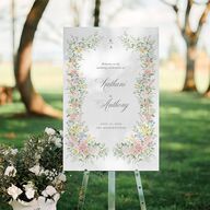 Glamorous Regency Garden Standard Welcome Sign Large by Bridgerton Sage Standard Indoor Foam Core L Welcome