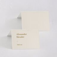 Elegant Typography Place Cards Gold Signature
