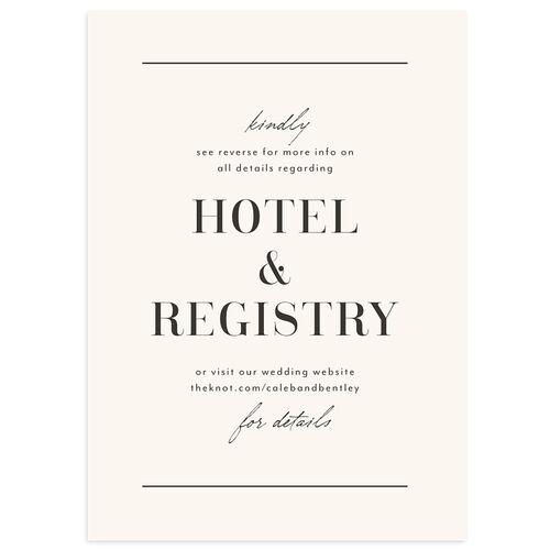 Classic Border Wedding Enclosure Cards Sand Signature Standard