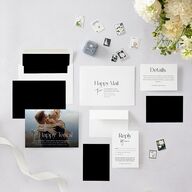 Happy Tears Wedding Invitations  Licorice Signature Blank No Standard