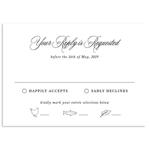 Your Own Classic Italian Venue Wedding Response Cards Pure White Signature Standard