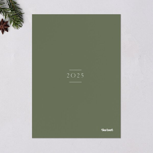 Modern New Year Holiday Cards Gold Dark Camo Signature Blank Standard Portrait