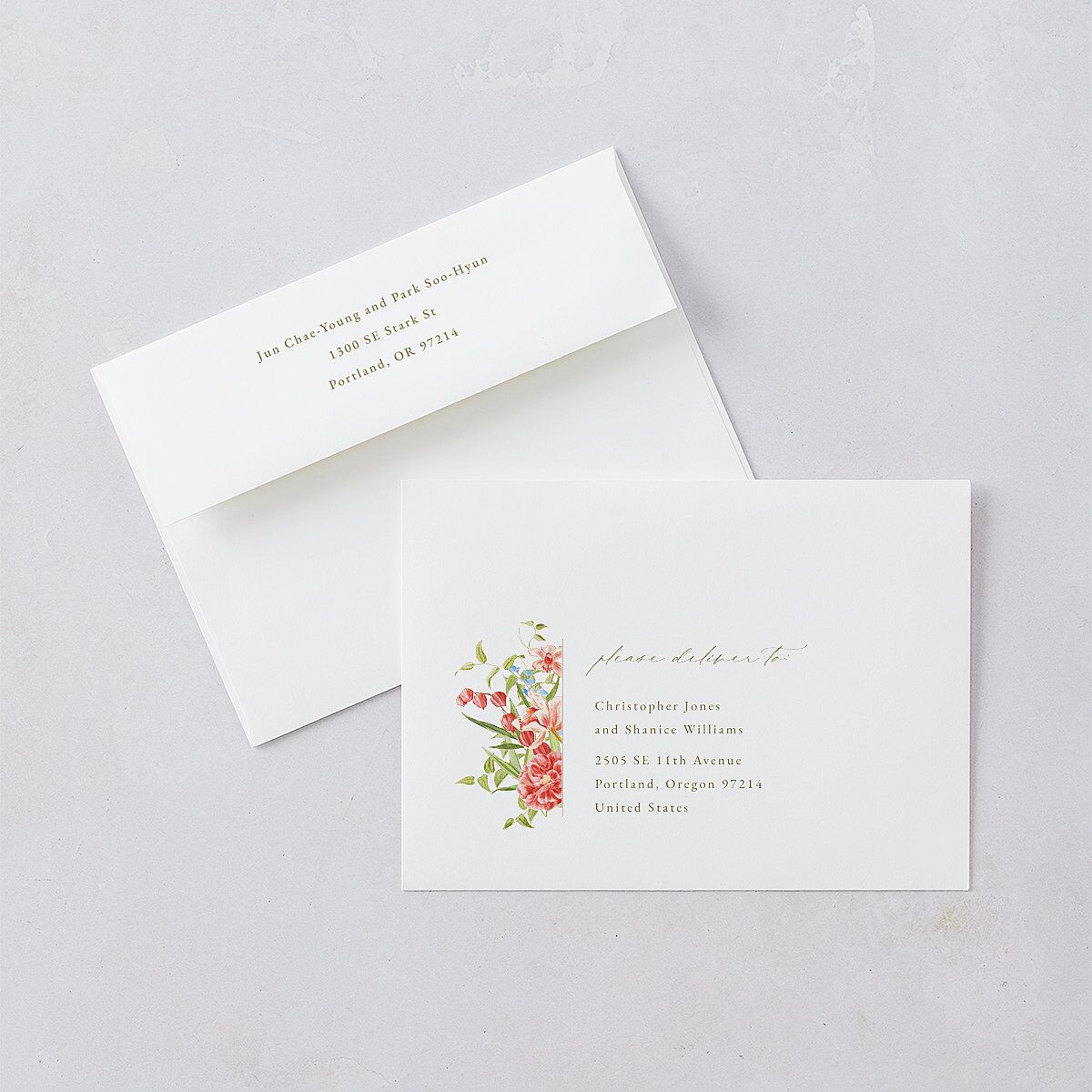 Bom Bloom Save the Date Cards Pure White Signature smooth Blank No Standard