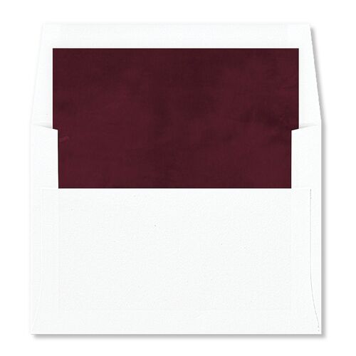 Gold Calligraphy Standard Envelope Liners Burgundy Standard
