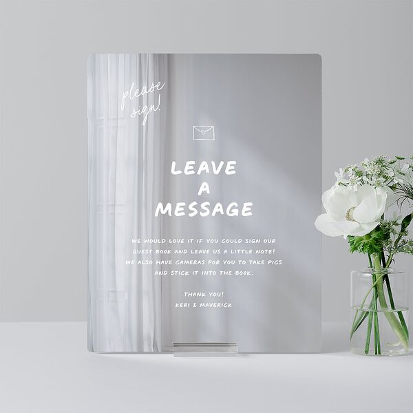 Modern Writing Mirrored Acrylic Tabletop Sign Small Snow Mirrored Acrylic S Tabletop Table Standard