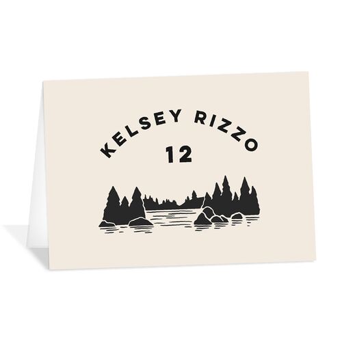 Adventure Icon Place Cards Charcoal Signature