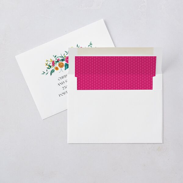 Indian Ascending Garland Wedding Invitations Peony Signature Blank No Standard