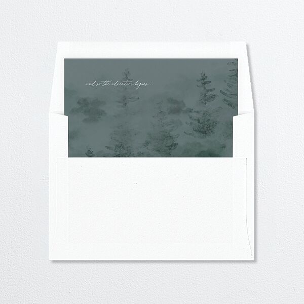 Snowy Mountainside Envelope Liners Forest Standard