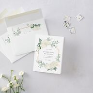 Elegant Hydrangea Bridal Shower Thank You Cards Off-White