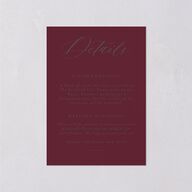 Beloved Floral Foil Wedding Enclosure Cards Rose Gold Dark Berry Signature Standard