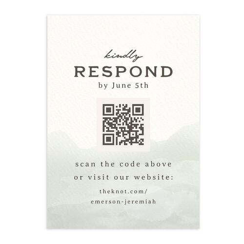Antler Monogram Mountain QR Code RSVP Cards Forest Signature Standard