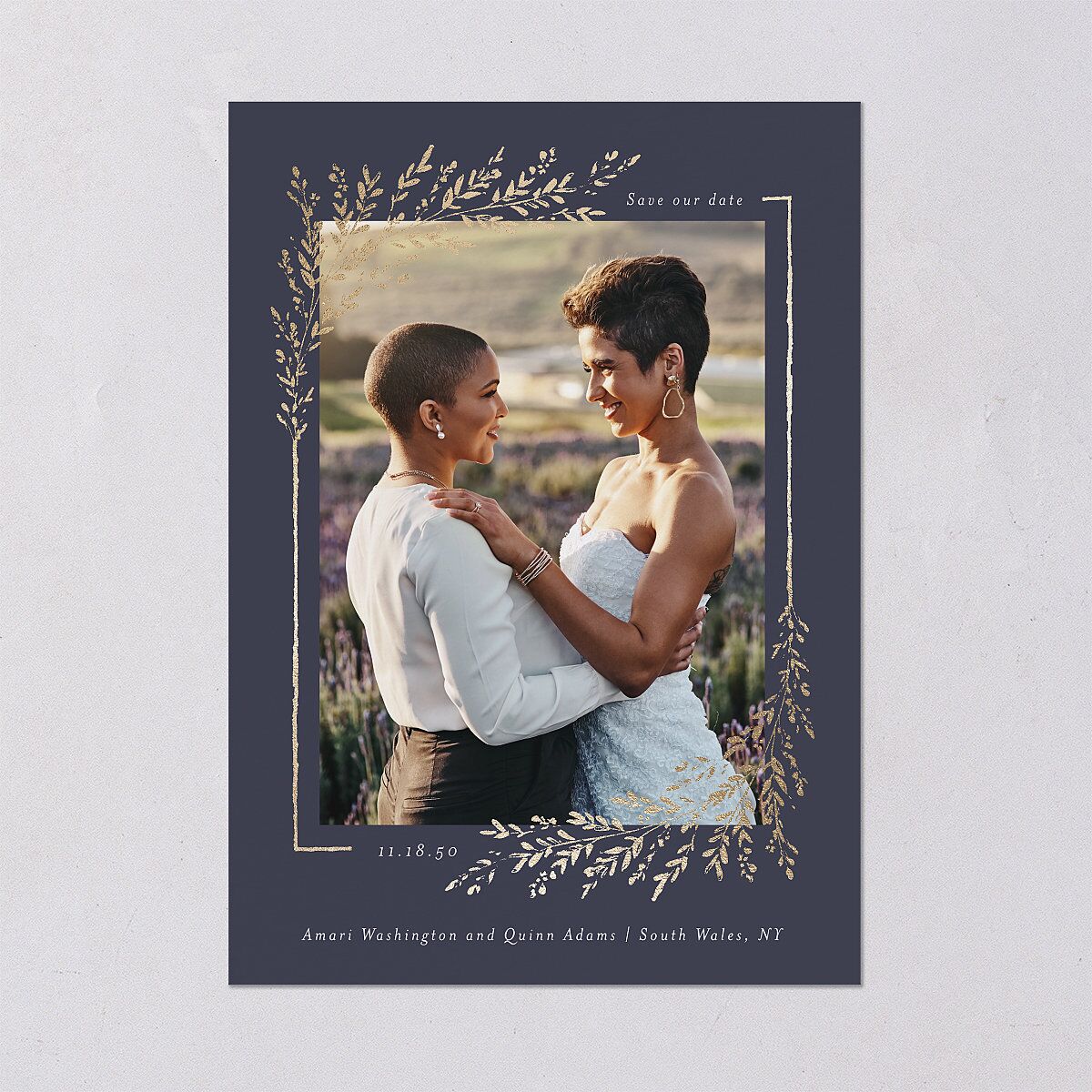Exquisite Branches Save The Date Cards — view 2