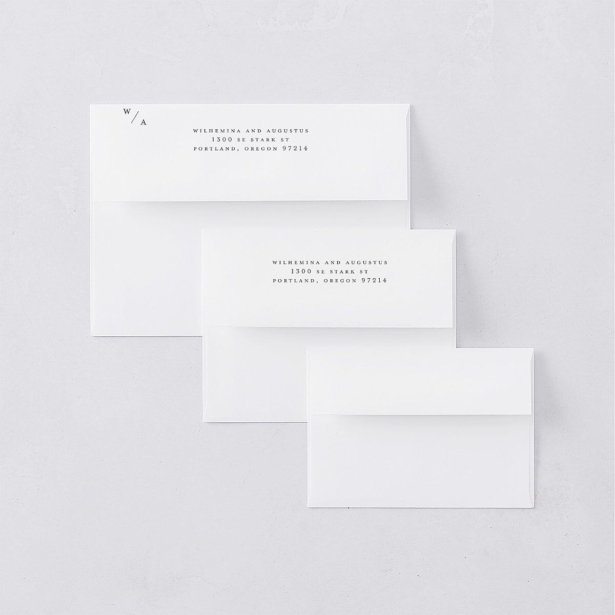 Botanical Citrus Garden Save the Date Petite Card Envelopes White Standard Rose Gold Both Recipient and Return Addresses Signature