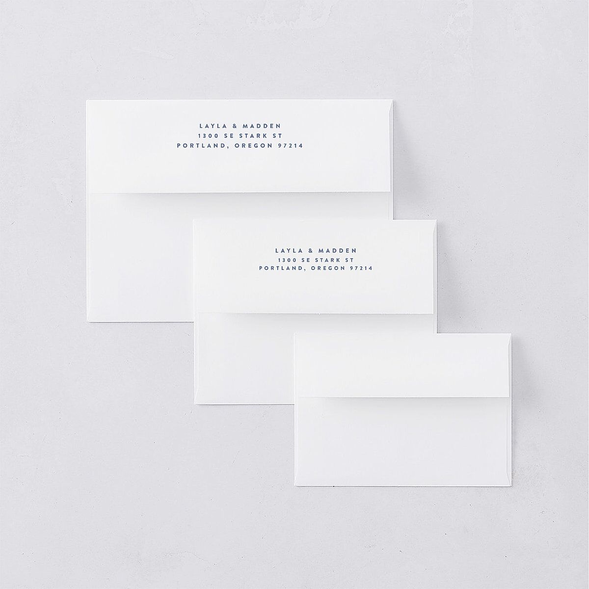 Rustic Greenery Rehearsal Dinner Invitation Envelopes White Cornflower Both Recipient and Return Addresses Signature Standard