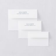 Rustic Greenery Rehearsal Dinner Invitation Envelopes White Cornflower Both Recipient and Return Addresses Signature Standard