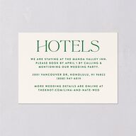 Hawaiian Tropical Orchid Oval Wedding Enclosure Cards Crimson Signature Standard