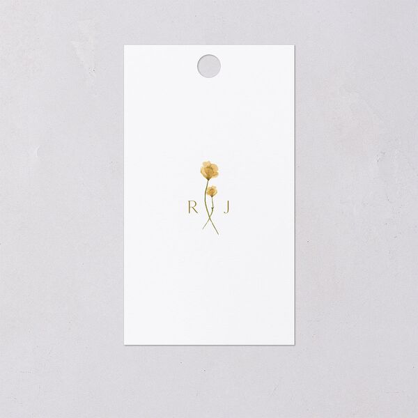Dainty Monogram Favor Gift Tags Dijon Signature