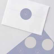 Glistening Wildflower Wedding Stickers Pure White Circle