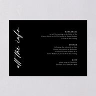 Vertical Names Rehearsal Dinner Invitations Licorice Signature Blank