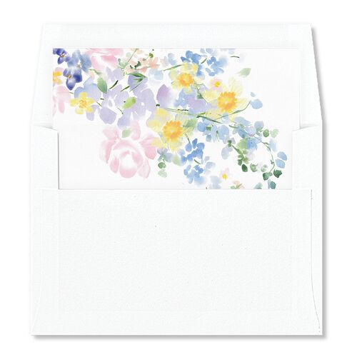 Pastel Flower Arch Envelope Liners Lilac Standard
