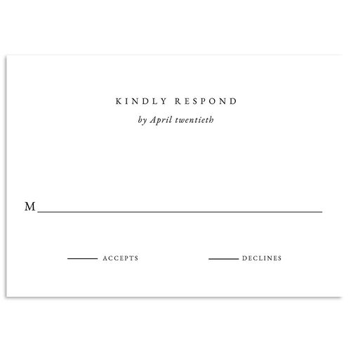 Delicate Greenery Wedding Response Cards Licorice Signature Standard