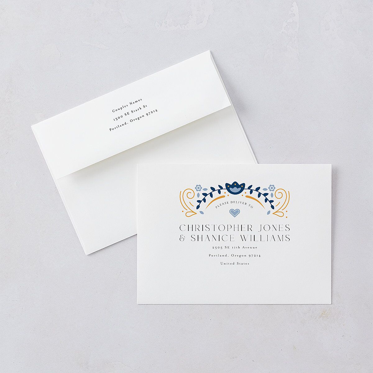 Nordic Folk Rehearsal Dinner Invitations Butterscotch Signature Blank