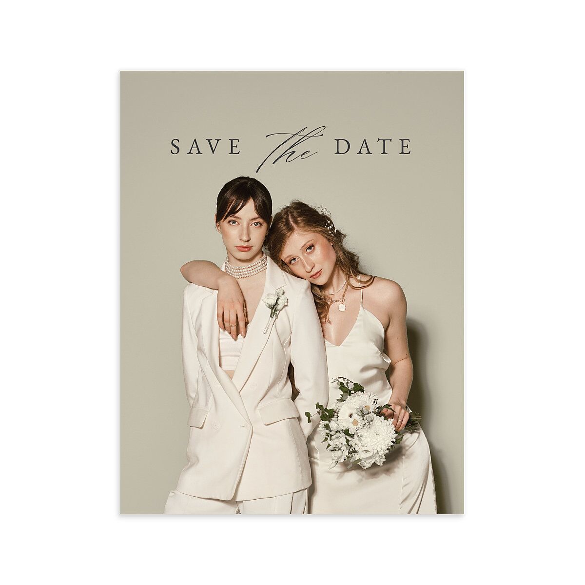 Illustrated Vines Save the Date Petite Cards