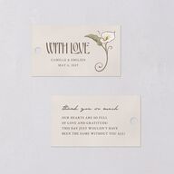 Calla Lily Nouveau Favor Gift Tags Champagne Signature