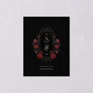 Gothic Date Save the Date Petite Cards Garnet Signature smooth Blank No